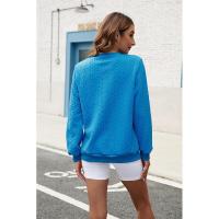 Sudadera con capucha para mujer azul cálido con sudaderas lisa sudadera deporte tendencia 2025 - details 3