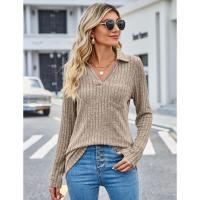 Polo de moda para mujer, camiseta informal de manga larga para primavera y otoño, elegante para mujeres jóvenes - details 2