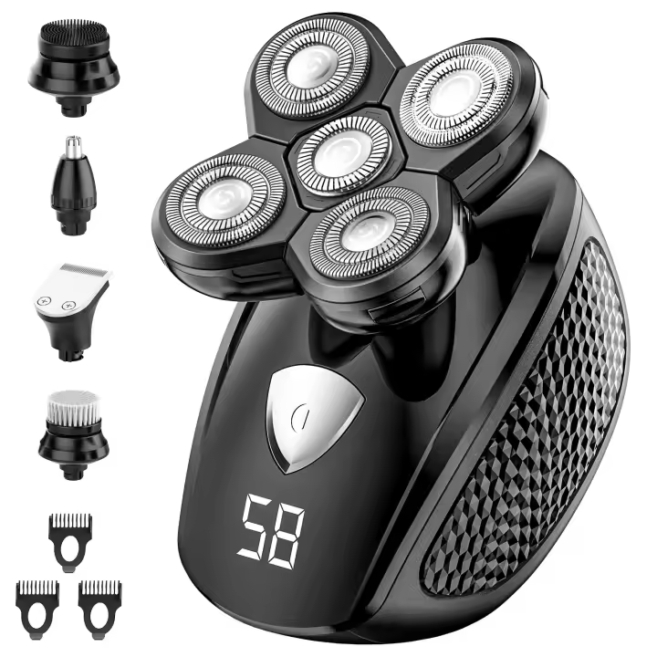 Kit de Afeitado Eléctrico 5 en 1 Afeitadora de Cabeza Desnuda para Hombres y Mujeres - 1