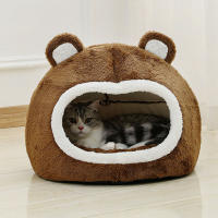 Cama De Gato Divertida Casa Caliente Para Mascotas Suave De Peluche Larga Sillón Para Gatos Jóvenes Y Pequeños Perros Tent De Cueva Para Mascotas - details 4