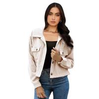 Camisa de abrigo de mujer dulce y fresca de pana de moda - details 1