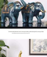 Un par de decoración de elefante para sala de estar, TV, entrada, vitrina de vino, accesorios para el hogar europeos - details 1