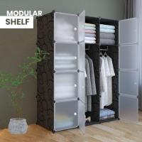 Armario Modular Organizador de Ropa de 12 Módulos para Hogar Estante de Almacenamiento para Dormitorio Negro - details 2