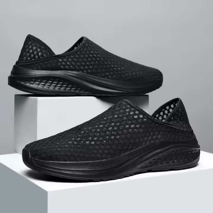 Nuevos zapatos de hombre de malla de un solo paso, ligeros, transpirables, modernos, para exteriores, informales y cómodos, estilo de pareja, primavera y otoño - 1