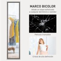 Cuerpo Entero 157x37 cm Espejo de Pie o de Pared con Marco de MDF y Soporte para Salón Dormitorio Roble - details 30