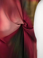 TRAFZA-Vestido largo con estampado para mujer, prenda de manga corta con cuello redondo y botones en la espalda, elegante y ajustado, para verano - details 22