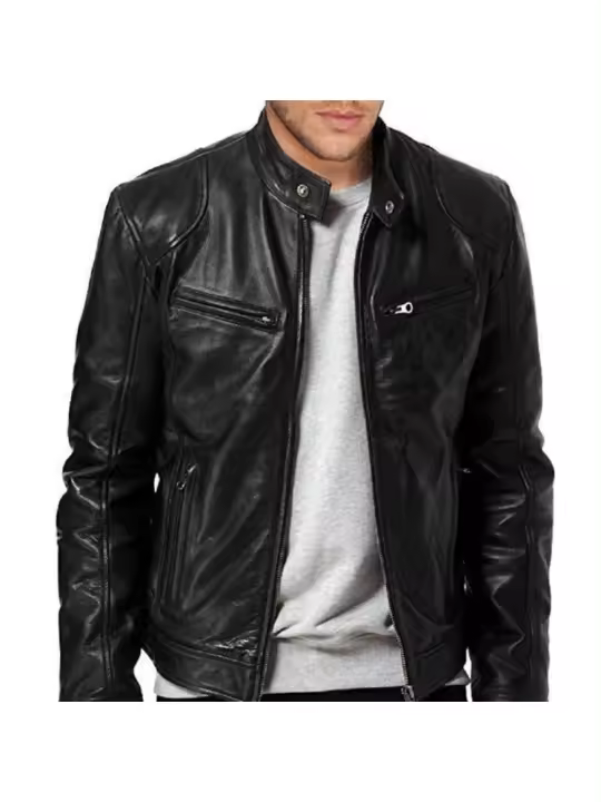Chaqueta de moto de Oveja Pura, chaqueta de moto Retro - 1