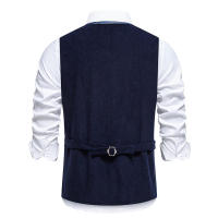 Chaleco Retro de Cuello en V Moda de Fiesta de Ocio para Hombres Material de Poliéster - details 3