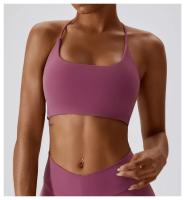 Sujetador Deportivo Sexy para Mujeres Top de Gimnasio Entrenamiento Correr Cruz Yoga Sujetador de Yoga Stretch Ropa Interior Fitness para Mujeres Material de Nylon Temporada Primavera/Verano - details 12