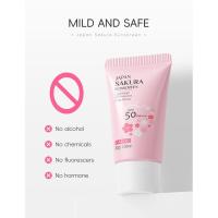 Sakura Crema de protección solar Bloqueador solar facial SPF50 Conjunto de aislamiento iluminador hidratante - details 8