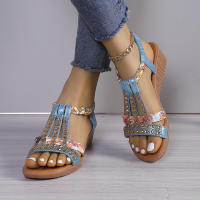 Sandalias de mujer sin cordones de estilo étnico de playa nuevas de verano para mujer - details 11