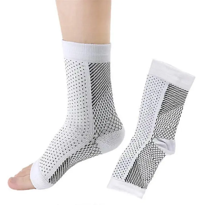 Calcetines de compresión deportivos para aliviar el dolor de neuropatía, protección del tobillo, soporte para el arco, calcetines calmantes sin dedos - 1