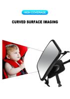Espejo de seguridad para asiento trasero de Bebé y Niño, accesorio ajustable con gran angular, rotación de 360 grados - details 3