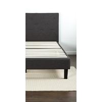 Cama 135x190 cm - Altura 30cm - Marco de la cama de plataforma de metal con cabecero y piecero - Negro - details 7