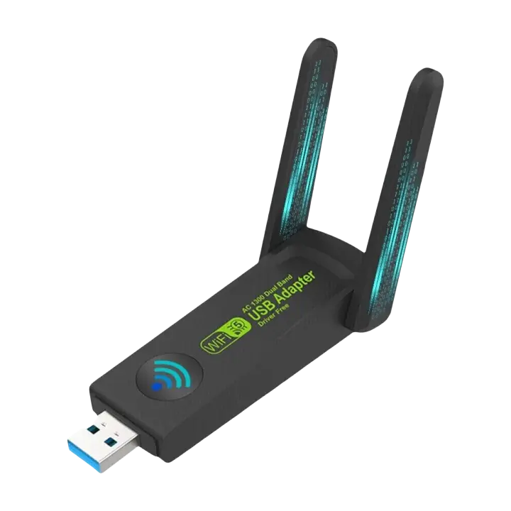 Adaptador WiFi USB 3.0 de 1300Mbps Dual Banda 5GHz/2.4GHz Antena de 5dBi - 1