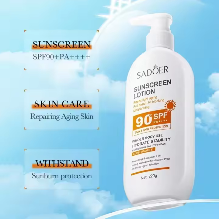 SPF90+ Protección UV Protección solar Blanqueamiento Hidratante Protección solar para rostro y cuerpo Cuidado de la piel y antienvejecimiento - 1