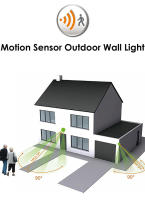 Luces LED con Sensor de movimiento para exteriores, candelabros modernos de pared Exterior, lámpara negra para casa, garaje y balcón - details 4