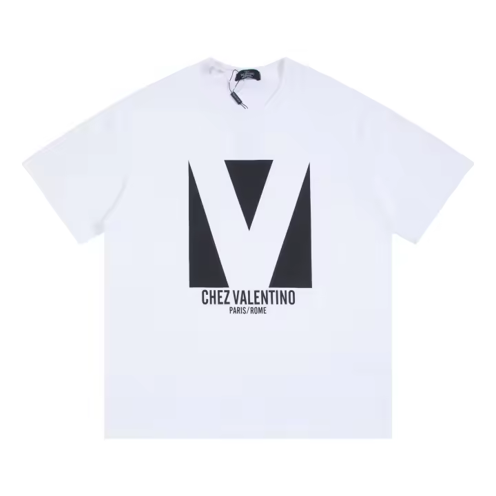 Las mejores camisas casuales básicas de moda de verano, camisetas holgadas de algodón puro para hombres y nuevas camisas de manga corta para parejas con estampados de logotipos en la parte delantera. - 1