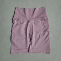 Pantalones cortos de Yoga para mujer, pantalones cortos deportivos sin costuras para gimnasio, pantalones cortos de entrenamiento de cintura alta con realce, pantalones cortos deportivos para Fitness, pantalones cortos de ciclismo - details 6