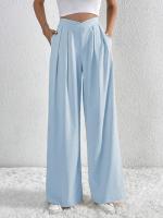 Pantalones de Oficina para Mujer de Cintura Alta y Pierna Ancha Cómoda y Elegante Estilo Clásico de Algodón Ajuste Suelto, No Ajusta, Moda de los 90s - details 8
