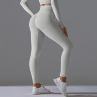 Hamidou-Pantalones deportivos de Yoga para mujer, mallas de cintura alta y caderas ajustadas, glúteos de melocotón, pantalones de Yoga desnudos de cintura alta - details 85