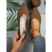 Nuevos Zapatos planos con punta puntiaguda para oficina, barco, Color sólido, tejidos, sin cordones, zapatillas De Ballet informales, mocasines para Mujer, Zapatos De Mujer - details 27