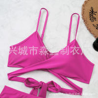 Bikini de dos piezas de cintura alta con estampado de leopardo, traje de baño sexy para mujer - details 35