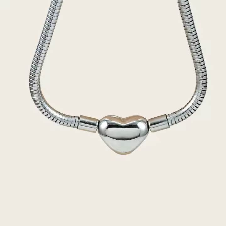 Modelo básico de pulsera de hueso de serpiente para mujer de moda de acero inoxidable - 1