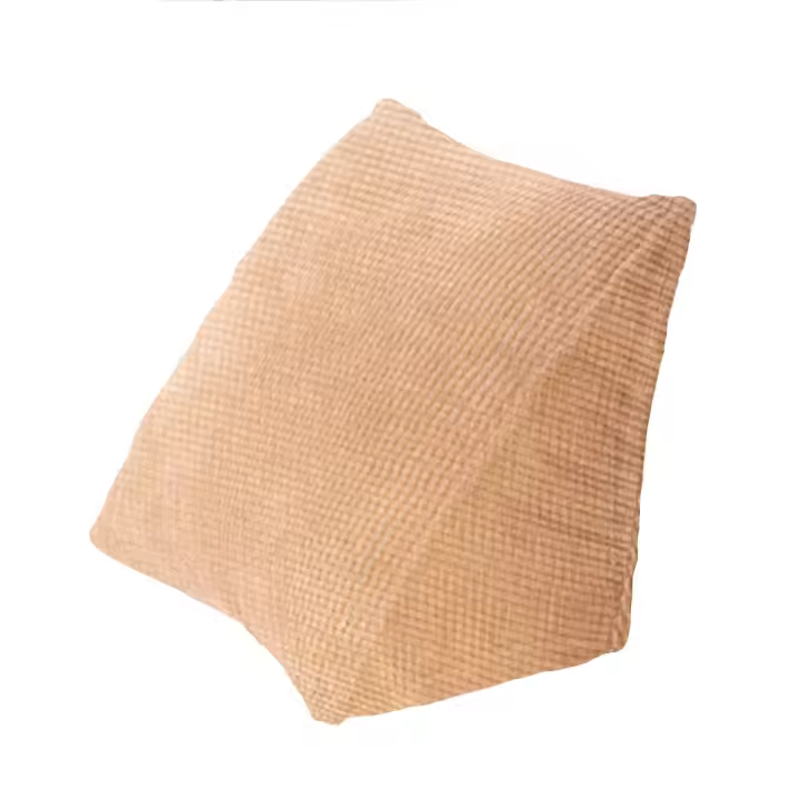 Almohada triangular cómoda almohada de lectura con bolsillo con cremallera refuerzo de cuña triangular soporte trasero pequeño - 1