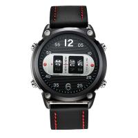 Reloj de Cuarzo Automático de Lujo Diseño Único Correa de Cuero Deportivo Militar Simple - details 7