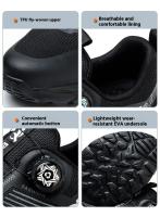 Zapatos de Seguridad Ligeros con Cierre de Gancho y Bucle Zapatillas de Trabajo Transpirables para Hombres Anti-Perforación de Corte Bajo Punta de Acero - details 11