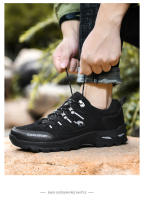 Zapatos de senderismo para hombre, botas de montaña al aire libre, zapatillas de suela gruesa, zapatos de Trekking con cordones a la moda - details 6