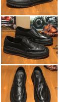 Zapatos de cuero de vaca puro de alta gama, cuero genuino, suela suave y transpirable de piel de vaca de primera capa. - details 7