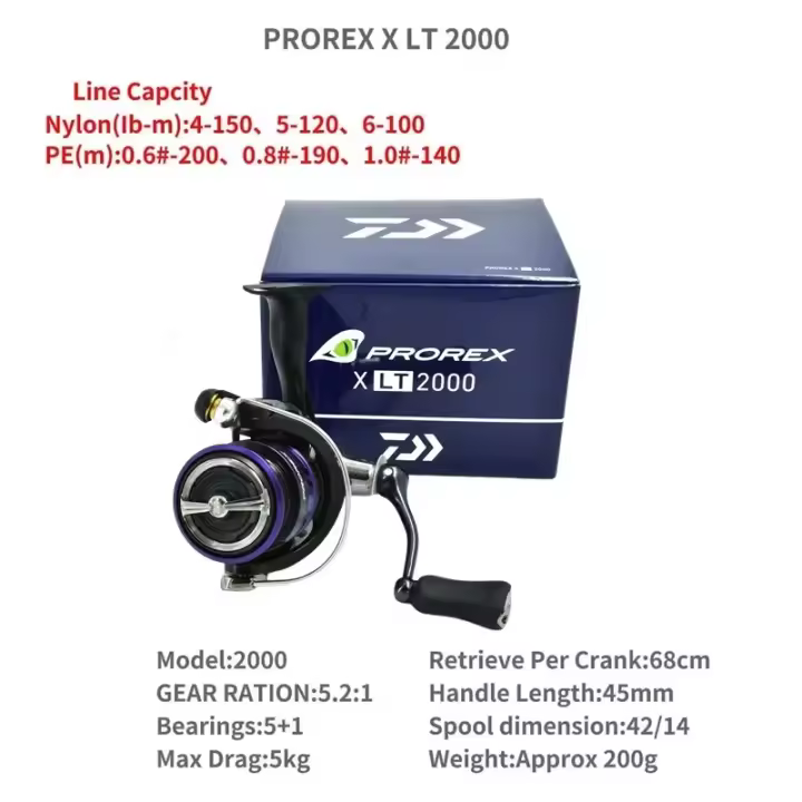 Daiwa-carrete de pesca de Spining, serie PROREX X LT - 1