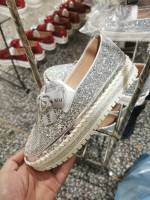 Zapatos individuales para mujer 2025 primavera nuevo de un pedal de suela gruesa perezoso casual versión coreana zapatos de estudiante con lazo de diamantes de imitación de gran tamaño - details 0