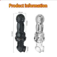 Extensiones de manga condón agrandamiento masculino vibradores retardantes clítoris masajeador anillo cubierta vibratoria juguetes sexuales para hombres - details 12