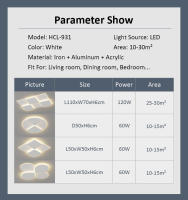 LEFAN-Luz LED de techo minimalista para sala de estar, lámpara principal de 50CM con rejilla blanca para dormitorio, moderna y minimalista - details 10
