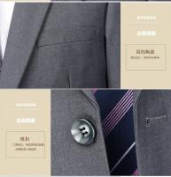 Traje de doble botón para hombre, traje formal de dos piezas, ajustado, adecuado para negocios y trabajo profesional - details 18