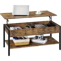 Mesa de Café con Revistero Mesa Baja de Industrial para Sofá Salón - details 0