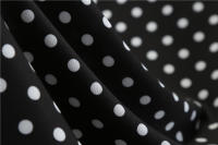 Women summer vintage 1950s 60s big swing party polka dot dress - details 71