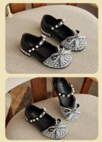Zapatos de cuero de princesa para niños y niñas, calzado de tacón alto con diamantes de agua, para primavera y otoño, 2024 - details 9