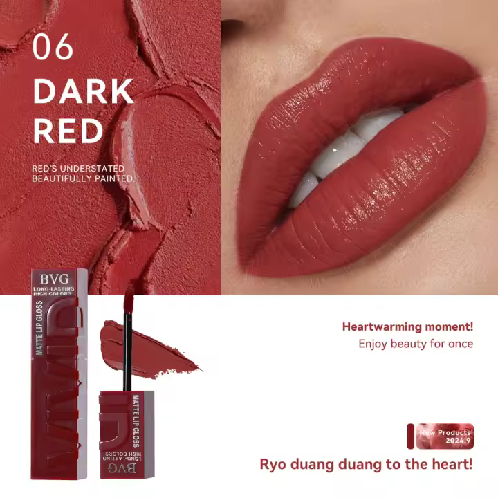 Maquillaje Bvg Matte Magnetic Lip Glaze Set Lápiz labial Taza antiadherente No se decolora Brillo de labios Brillo de labios Hidratante - 1