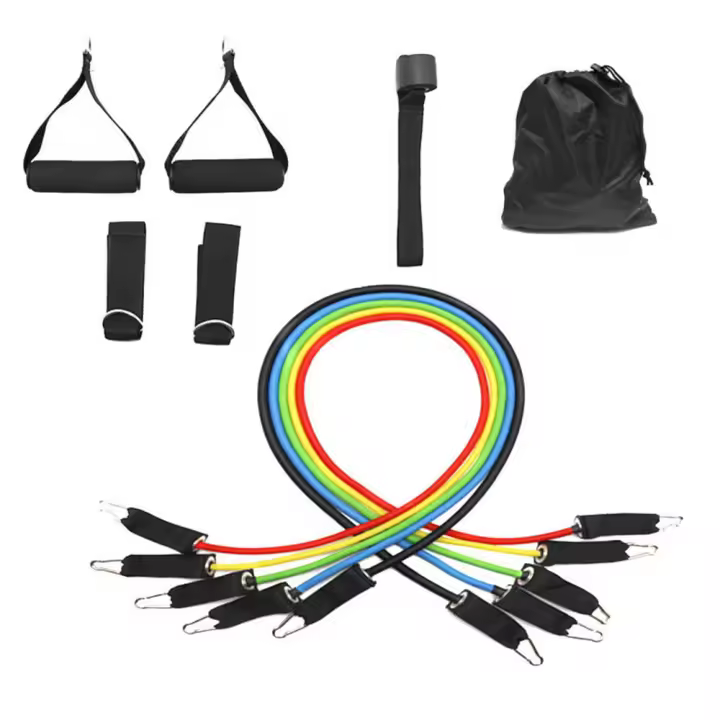 Bandas de resistencia ejercicio conjunto Pull Band 5 tubo aros de goma de banda de potencia entrenamiento de fuerza de aptitud de los hombres las mujeres - 1