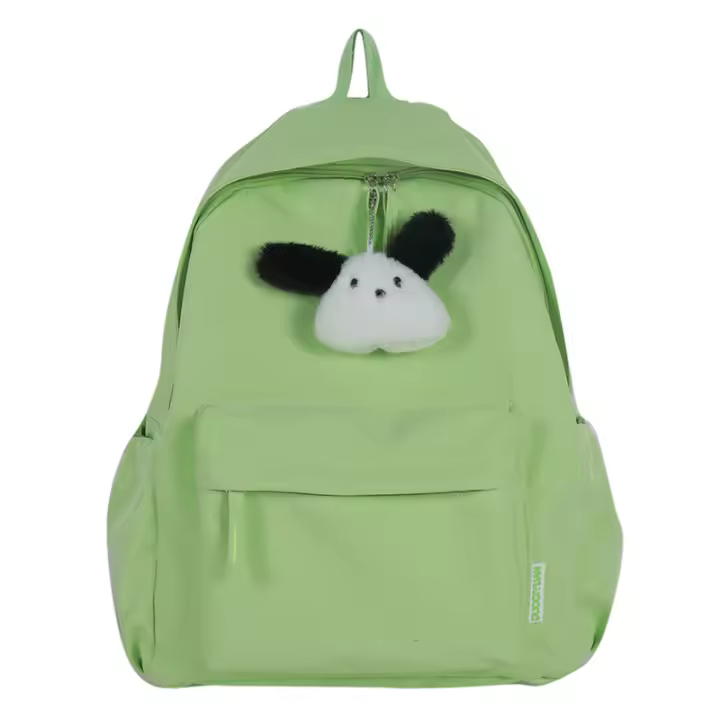 Moderno Mochila Escolar con Lino Sin Costuras, Color Liso, Para Estudiantes de Universitario y Secundaria, Material de Nylon - 1