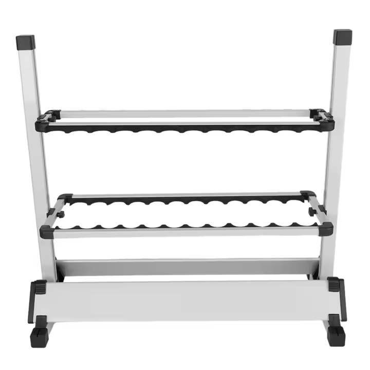 Soporte de almacenamiento para caña de pescar, estante de exhibición de aleación de aluminio, 24 varillas, 72cm - 1