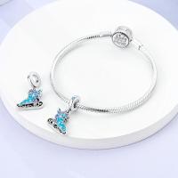 Abalorio azul para zapatos de skate, dijes de plata, pulsera para hacer joyas - details 1