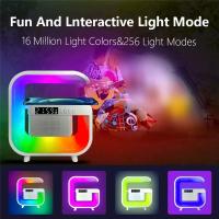 Soporte de cargador inalámbrico, Altavoz Bluetooth, despertador, luz RGB,estación de carga rápida para iPhone, Samsung, Xiaomi - details 2