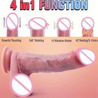 Vibrador de Estimulación Realista en Forma de Palo Calidez Estimulante Penetración Telescópica - details 1