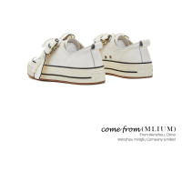 Primera capa de cuero de vaca pequeños zapatos blancos nuevo arco solo zapatos casual versátil zapatos de los niños de la plataforma zapatos de las mujeres - details 8