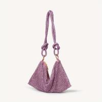 Bolso de hombro de diseñador de lujo hecho a mano con diamantes de imitación brillantes, bolso de mano de noche, monederos de cristal y bolso Hobo - details 3